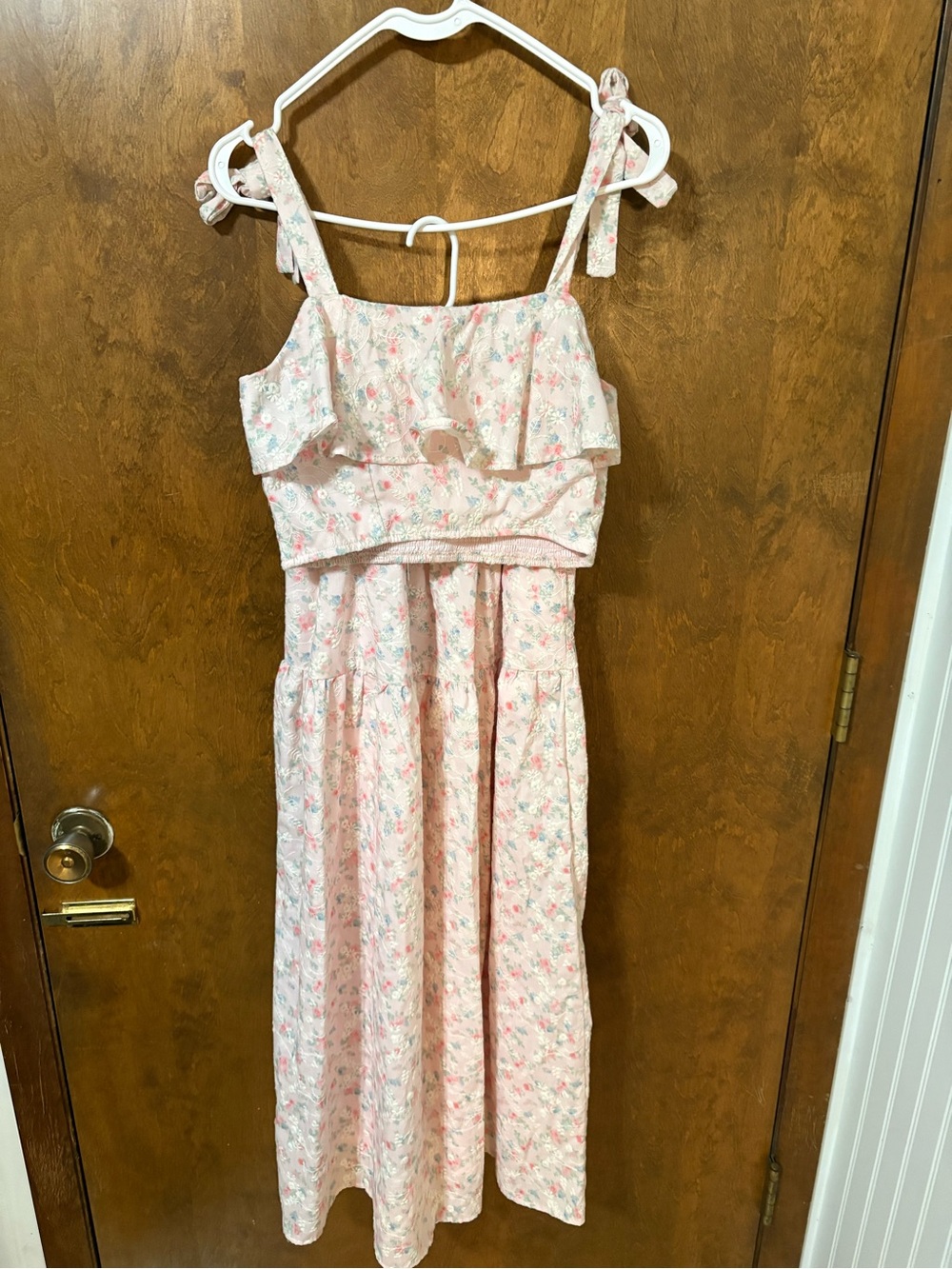 Altar'd State Light Pink Floral two piece set